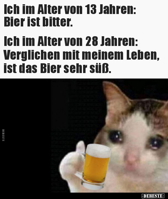 Ich im Alter von 13 Jahren: Bier ist bitter. Ich im.. - Lustige Bilder | DEBESTE.de