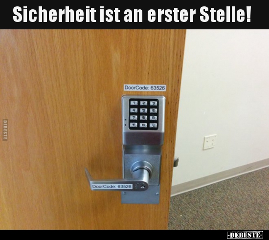 Sicherheit ist an erster Stelle!..