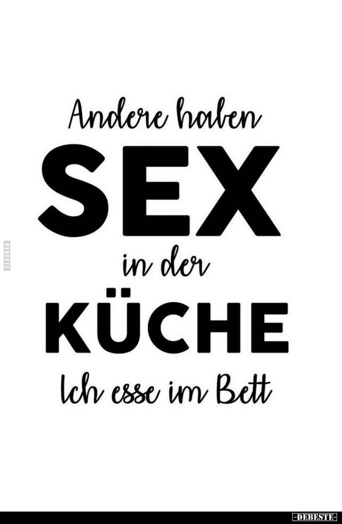 Andere haben S*ex in der Küche. Ich esse im Bett... - Lustige Bilder | DEBESTE.de