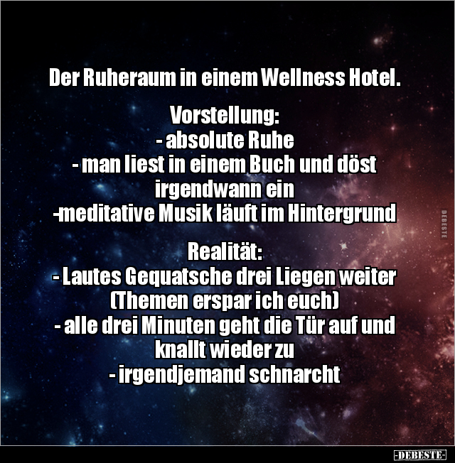 Der Ruheraum in einem Wellness Hotel.. - Lustige Bilder | DEBESTE.de