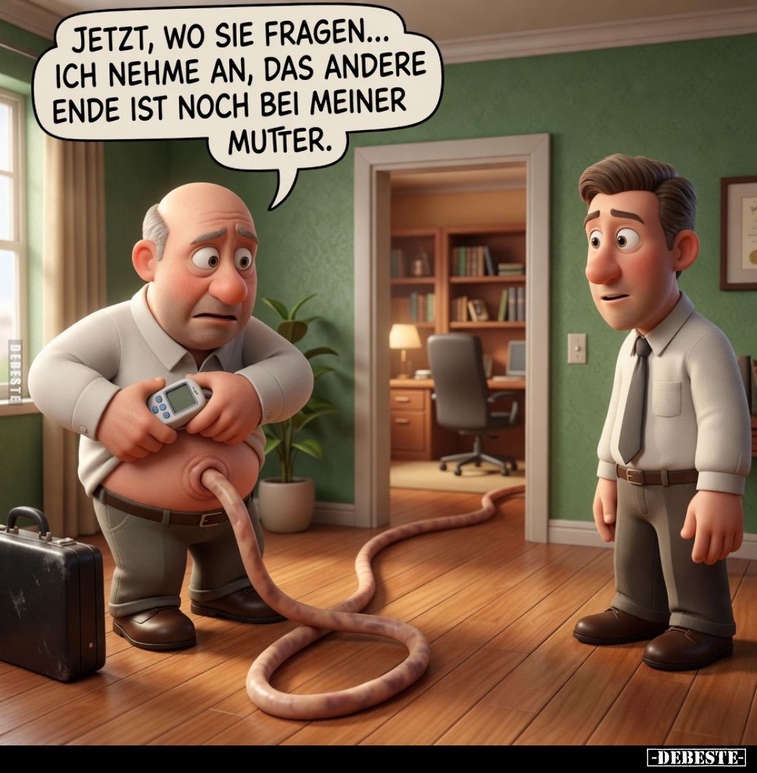 Jetzt, wo Sie fragen... Ich nehme an, das andere Ende ist noch bei meiner Mutter.