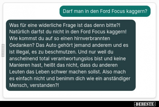 Darf man in den Ford Focus kaggern?.. - Lustige Bilder | DEBESTE.de