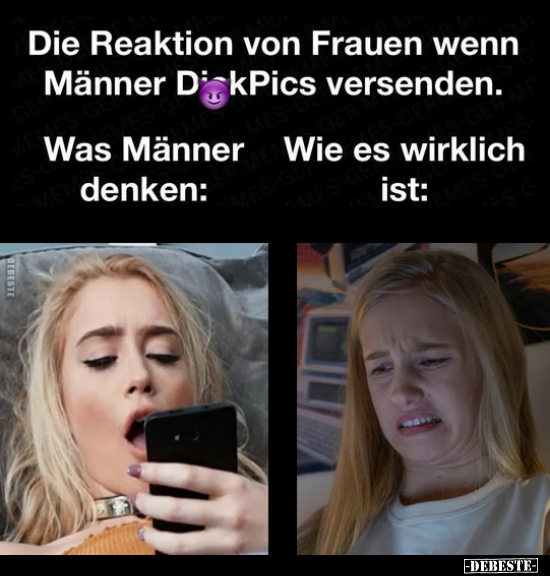 Die Reaktion von Frauen.. - Lustige Bilder | DEBESTE.de