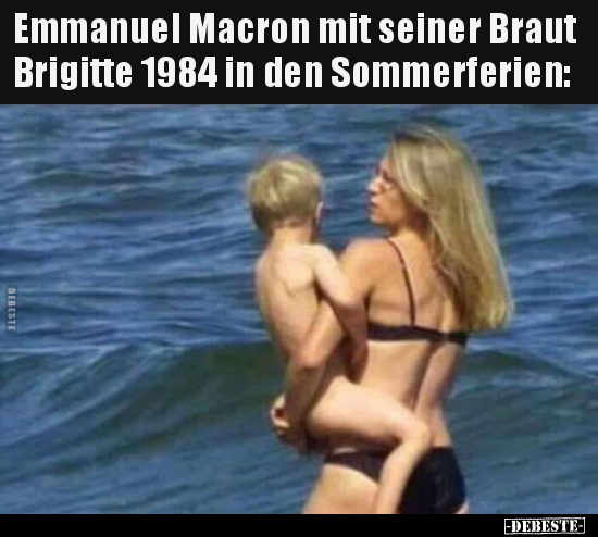Emmanuel Macron mit seiner Braut Brigitte 1984 in den.. - Lustige Bilder | DEBESTE.de