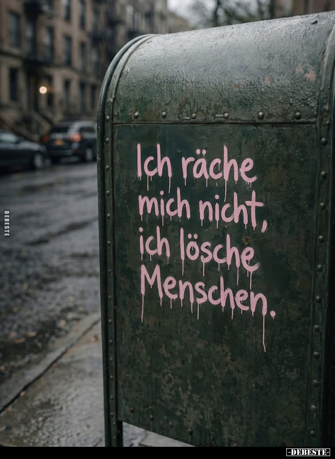 Ich räche mich nicht, ich lösche Menschen.