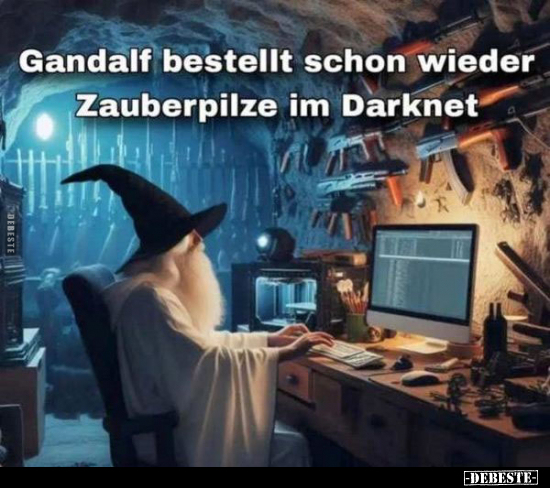 Gandalf bestellt schon wieder Zauberpilze im Darknet.. - Lustige Bilder | DEBESTE.de