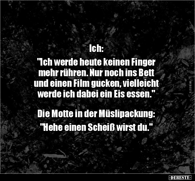 Ich: "Ich werde heute keinen Finger mehr rühren..." - Lustige Bilder | DEBESTE.de