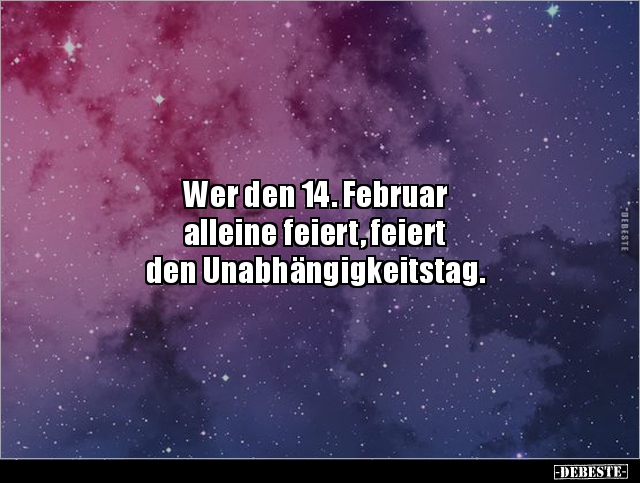 Wer den 14. Februar alleine feiert, feiert den.. - Lustige Bilder | DEBESTE.de