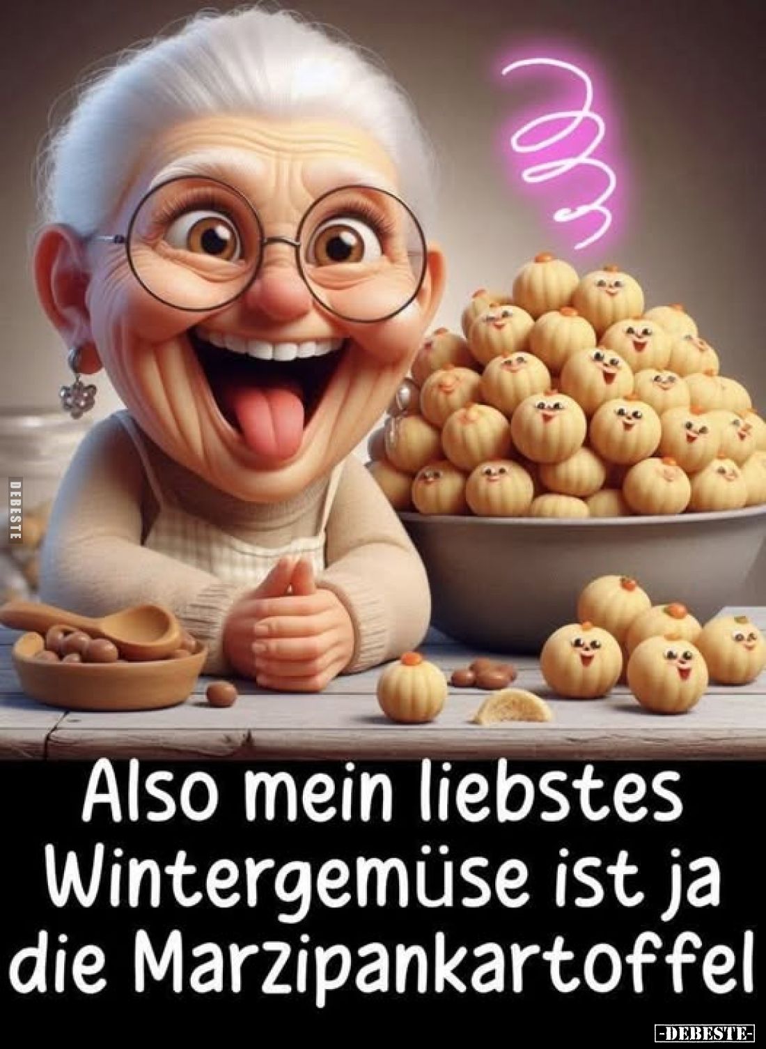 Also mein liebstes Wintergemüse ist ja die Marzipankartoffel