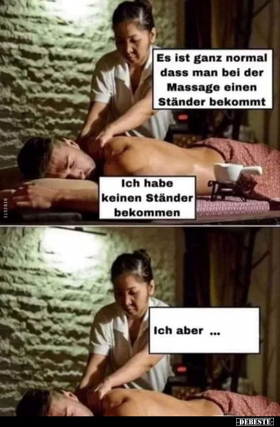 Es ist ganz normal dass man bei der Massage einen Ständer.. - Lustige Bilder | DEBESTE.de