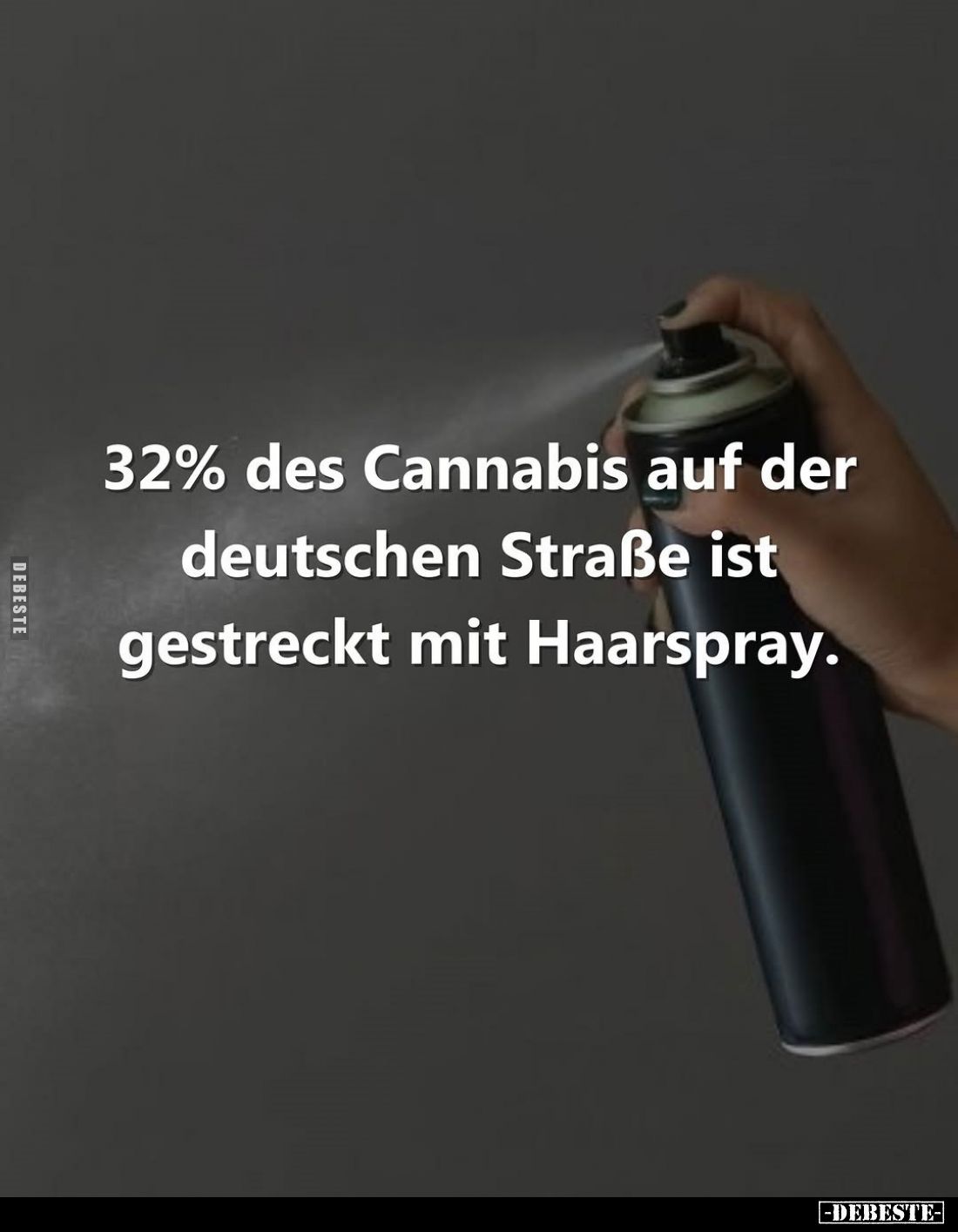 32% des Cannabis auf der deutschen Straße ist gestreckt mit Haarspray.