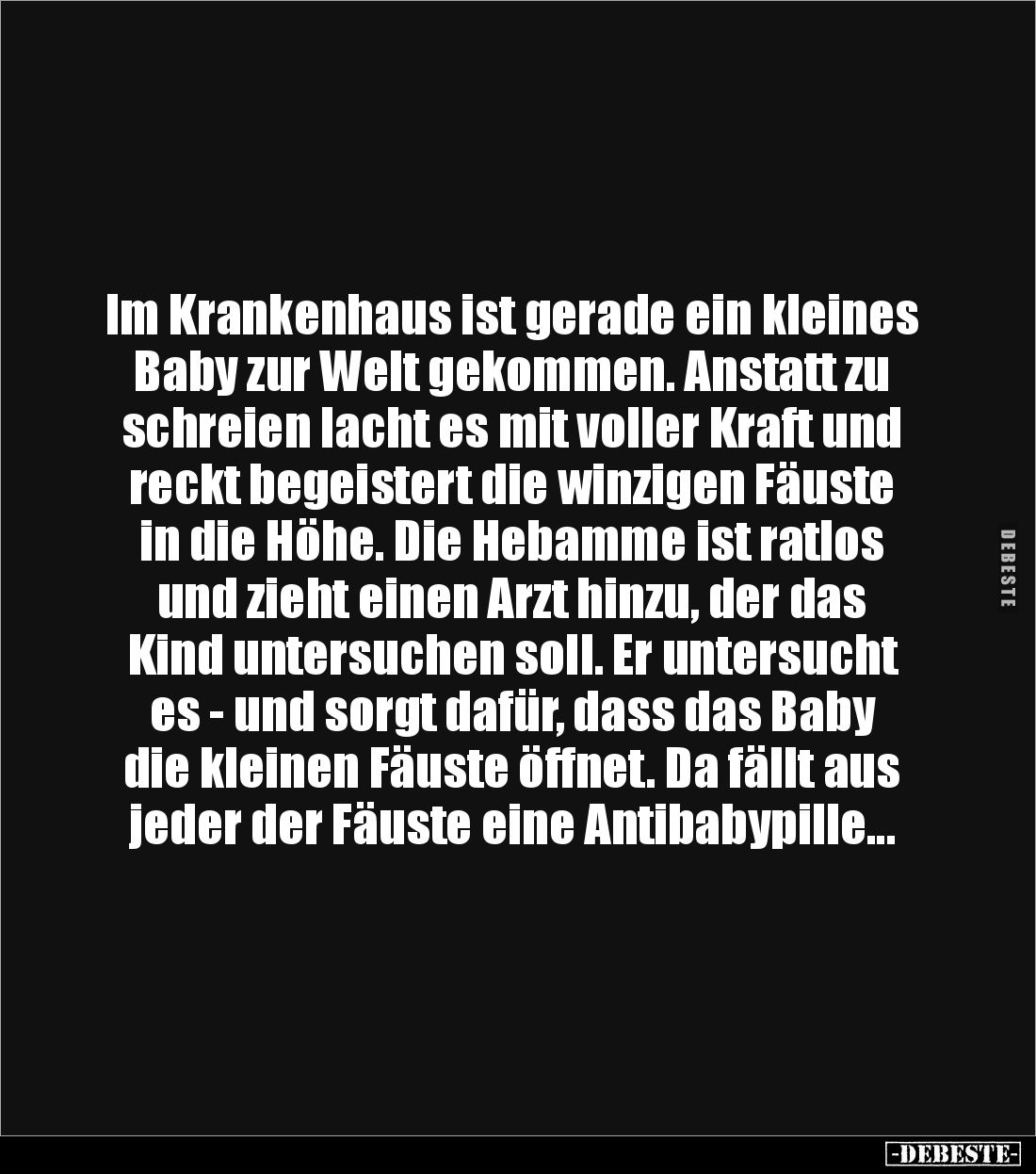 Im Krankenhaus ist gerade ein kleines Baby... - Lustige Bilder | DEBESTE.de