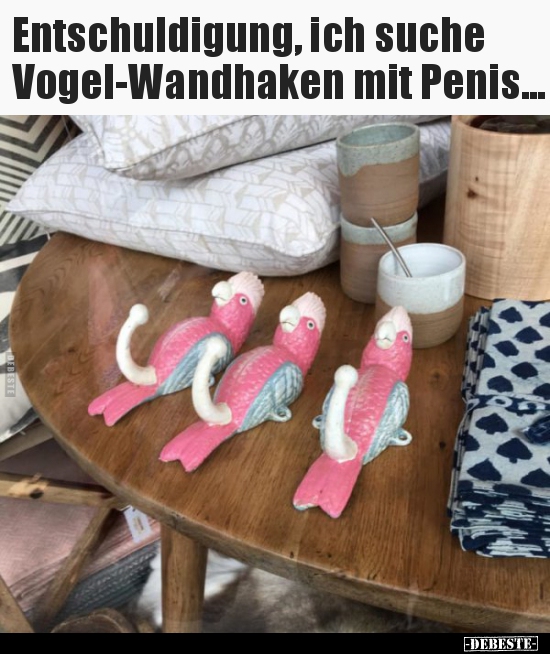 Entschuldigung, ich suche Vogel-Wandhaken mit Penis... - Lustige Bilder | DEBESTE.de