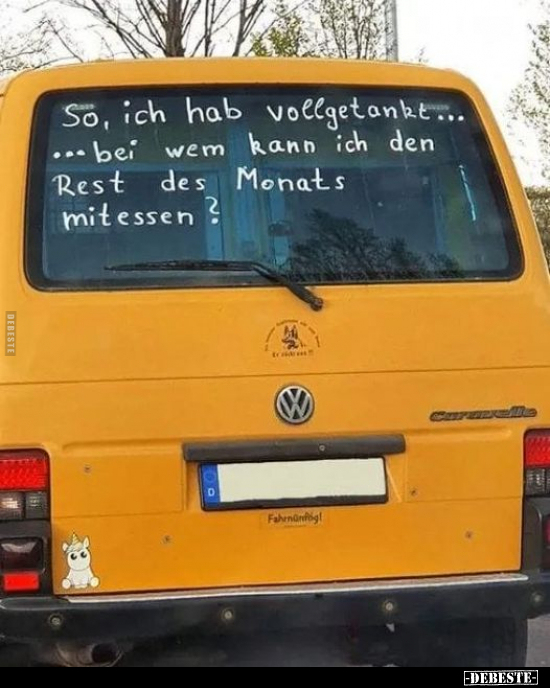 So, ich hab vollgetankt... Bei wem kann ich den Rest des.. - Lustige Bilder | DEBESTE.de