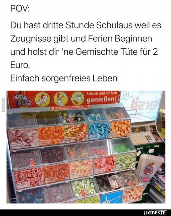 POV: Du hast dritte Stunde Schule aus weil es Zeugnisse gibt.. - Lustige Bilder | DEBESTE.de