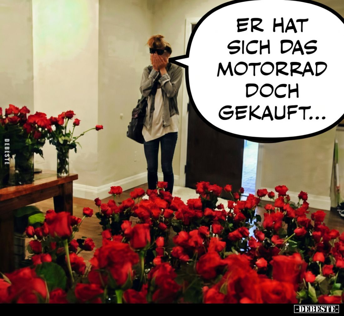 Er hat sich das Motorrad doch gekauft...