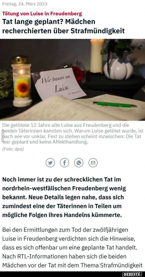 Tat lange geplant? Mädchen recherchierten über.. - Lustige Bilder | DEBESTE.de