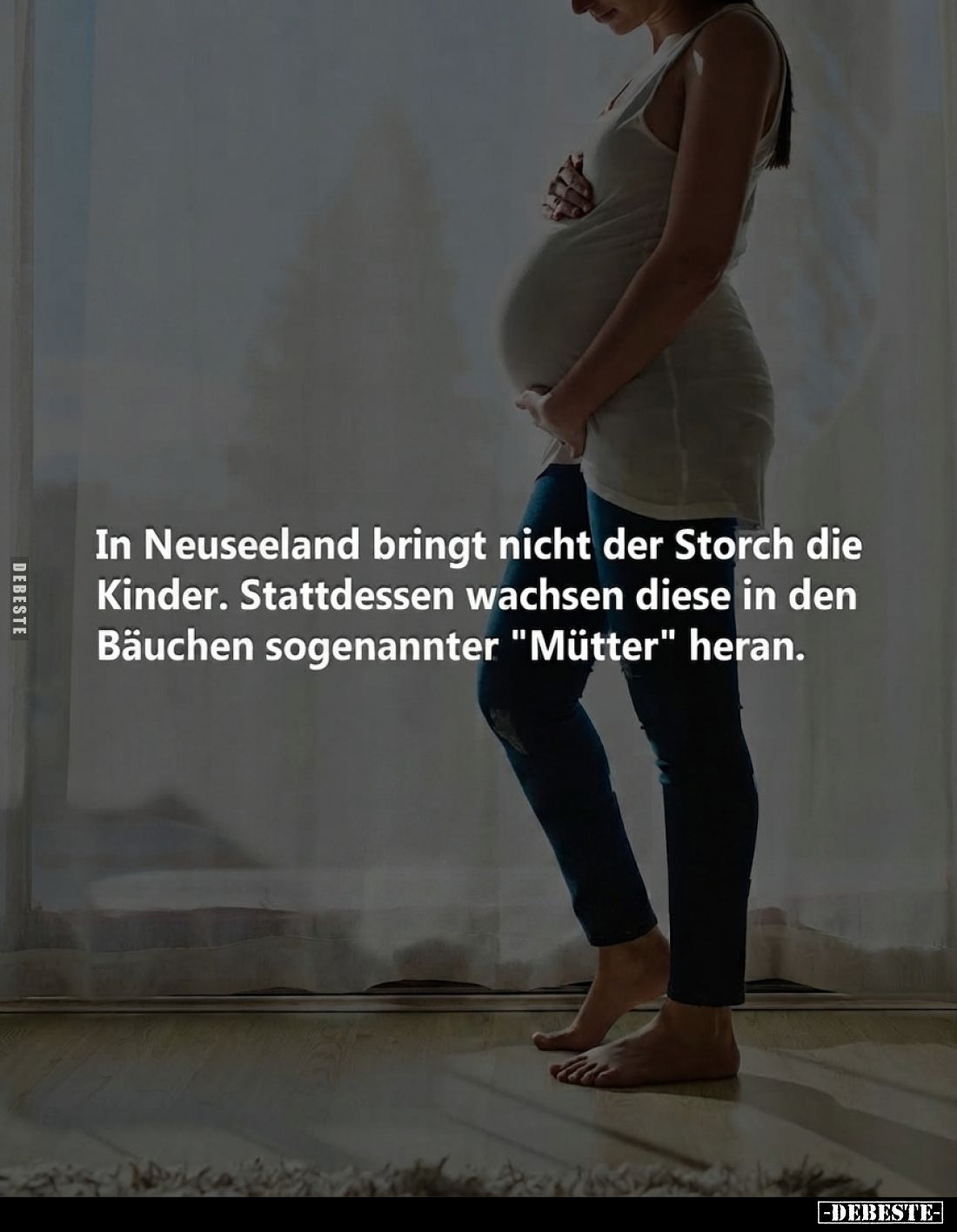 In Neuseeland bringt nicht der Storch die Kinder. Stattdessen wachsen diese in den Bäuchen sogenannter "Mütter" her...