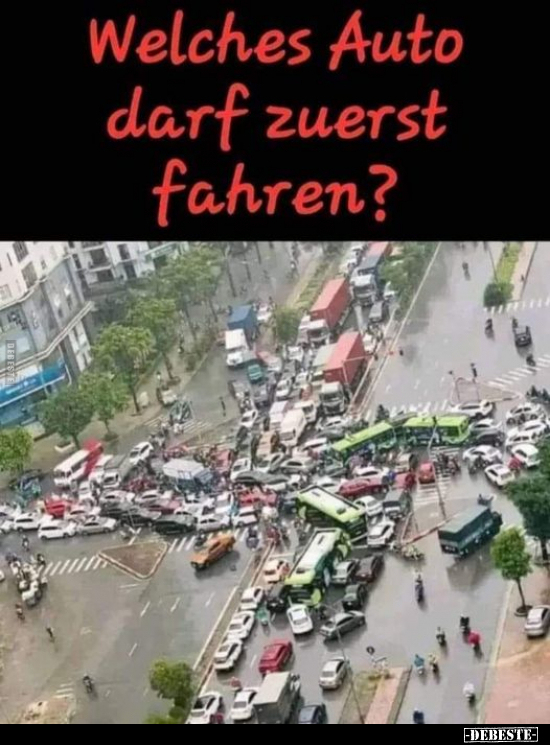 Welches Auto darf zuerst fahren?.. - Lustige Bilder | DEBESTE.de