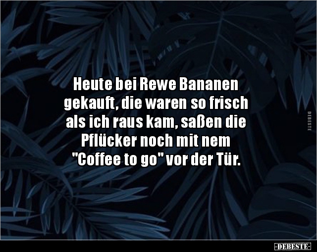 Heute bei Rewe Bananen gekauft, die waren so frisch.. - Lustige Bilder | DEBESTE.de