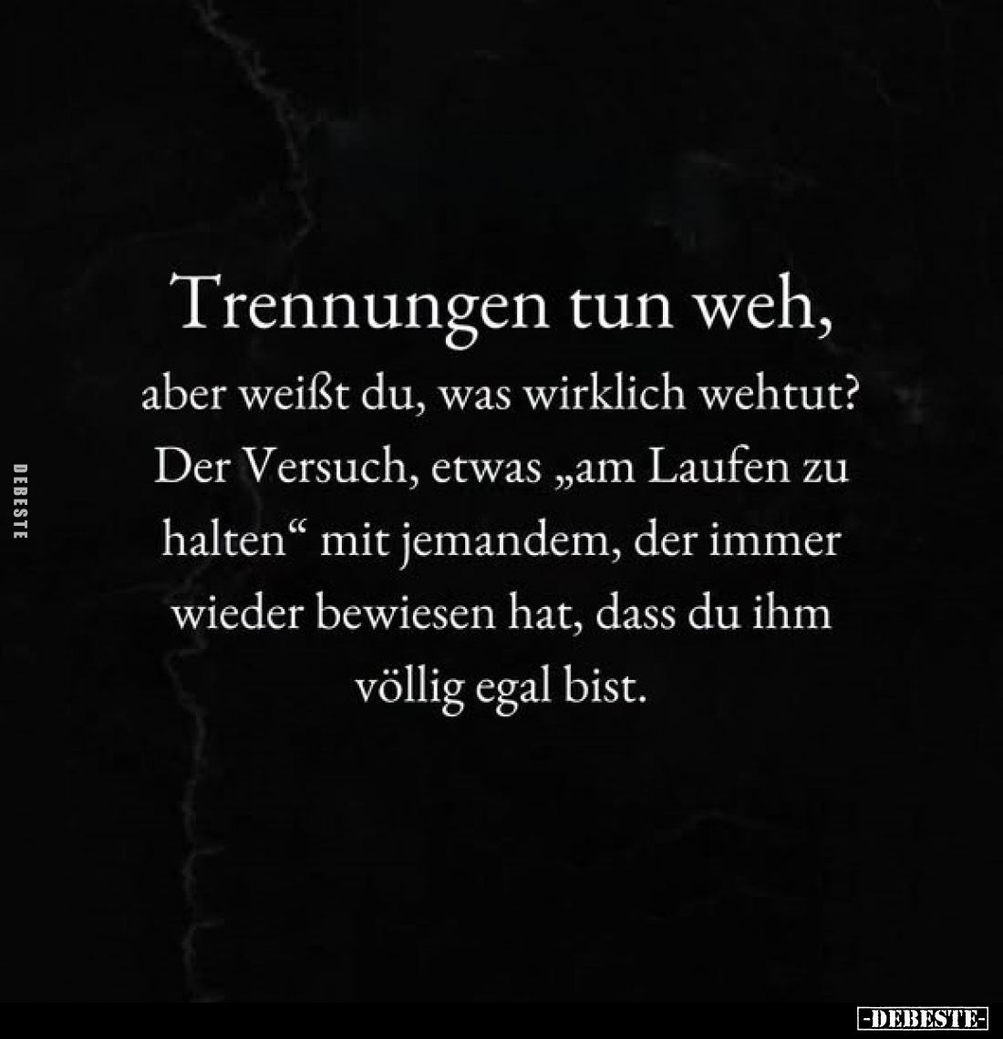 Trennungen tun weh, aber weißt du, was wirklich wehtut? Der Versuch, etwas „am Laufen zu halten" mit jemandem, der immer...