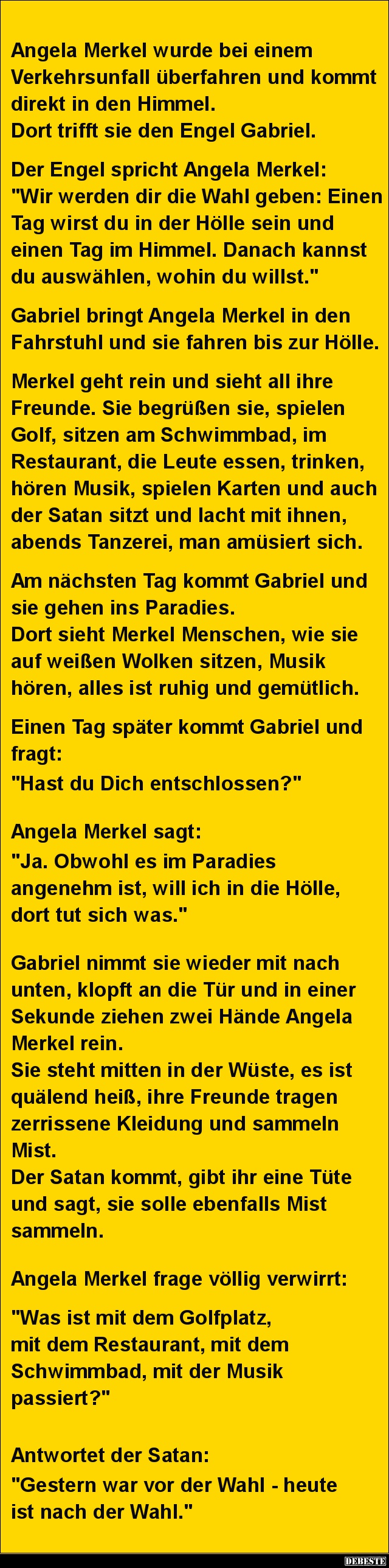 Angela Merkel wurde bei einem Verkehrsunfall.. - Lustige Bilder | DEBESTE.de