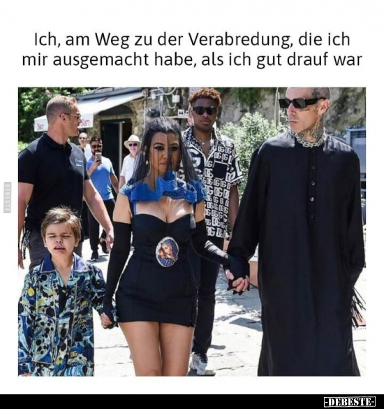 Ich, am Weg zu der Verabredung, die ich mir ausgemacht habe, als ich gut drauf war