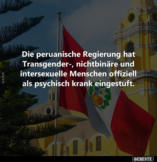 Die peruanische Regierung hat Transgender-, nichtbinäre und.. - Lustige Bilder | DEBESTE.de