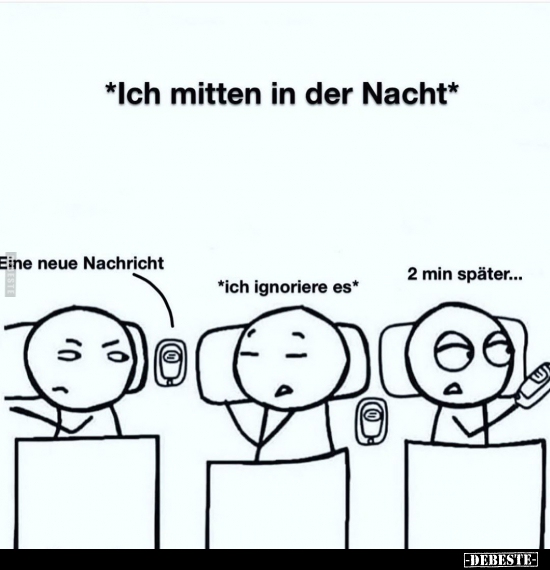 *Ich mitten in der Nacht*..