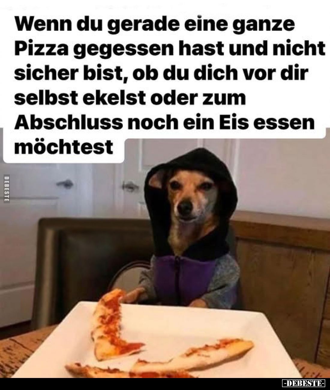 Wenn du gerade eine ganze Pizza gegessen hast und nicht sicher bist, ob du dich vor dir selbst ekelst oder zum Abschluss noch...