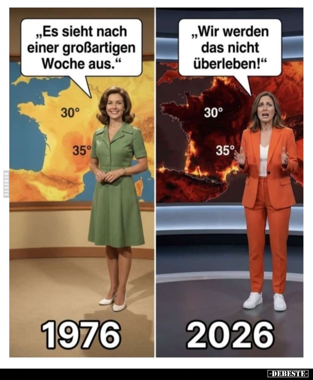 "Es sieht nach einer großartigen Woche aus."
- "Wir werden das nicht überleben!"