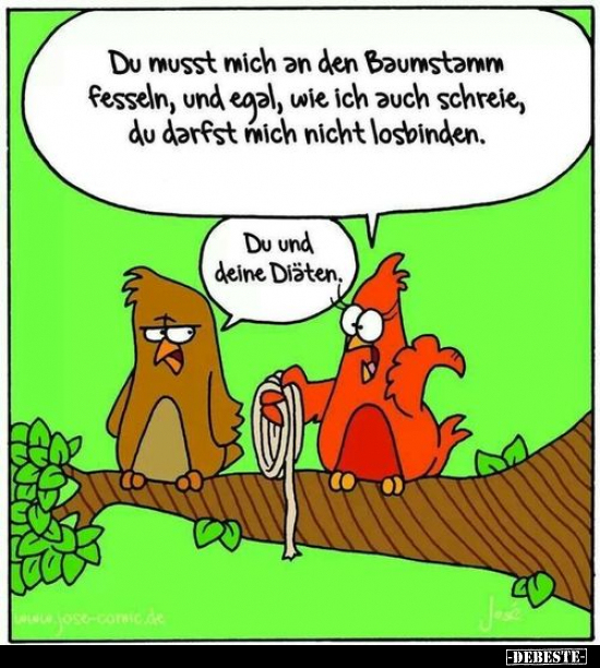 Du musst mich an den Baumstamm fesseln und egal, wie ich.. - Lustige Bilder | DEBESTE.de