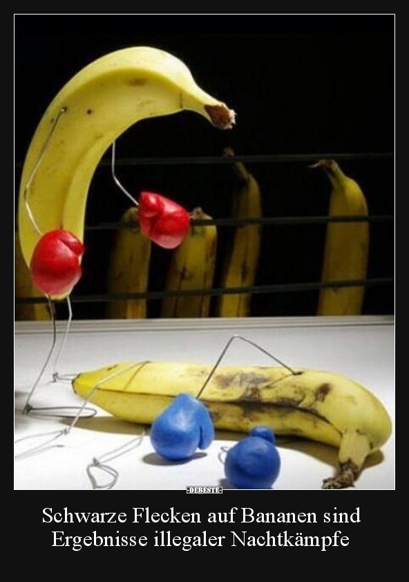 Schwarze Flecken auf Bananen sind Ergebnisse illegaler..