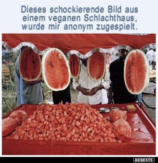 Dieses schockierende Bild aus einem veganen Schlachthaus.. - Lustige Bilder | DEBESTE.de