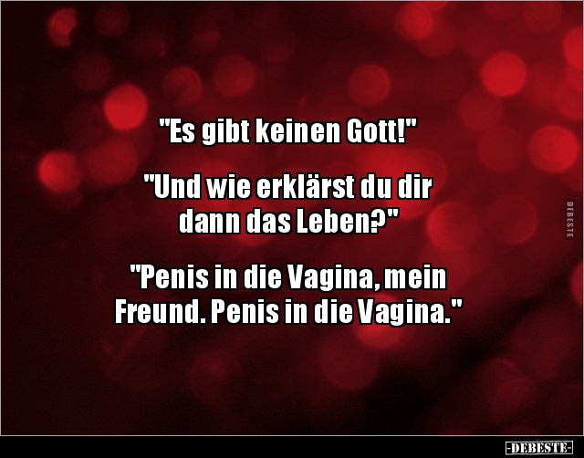 "Es gibt keinen Gott!"  "Und wie erklärst du dir dann.." - Lustige Bilder | DEBESTE.de