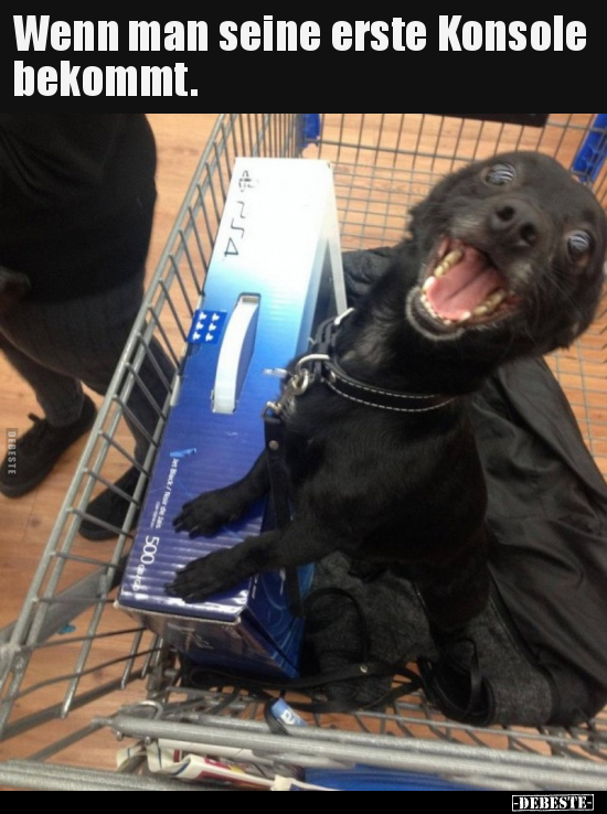Wenn man seine erste Konsole bekommt.