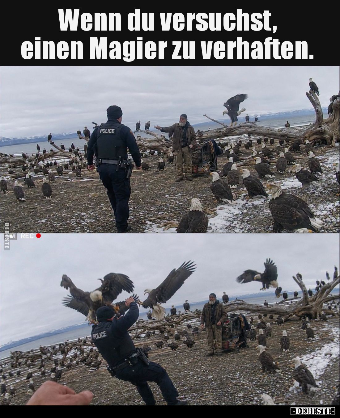 Wenn du versuchst, einen Magier zu verhaften.