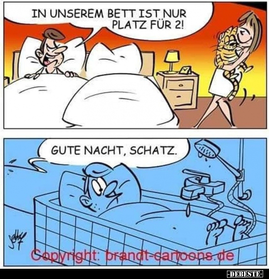 In unserem Bett ist nur Platz für 2!..