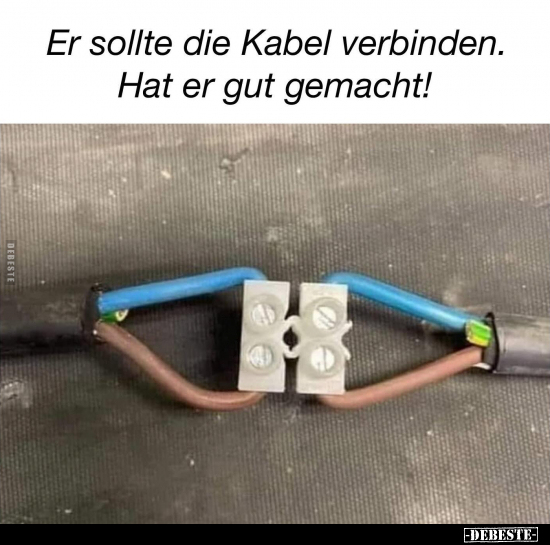 Er sollte die Kabel verbinden.. - Lustige Bilder | DEBESTE.de