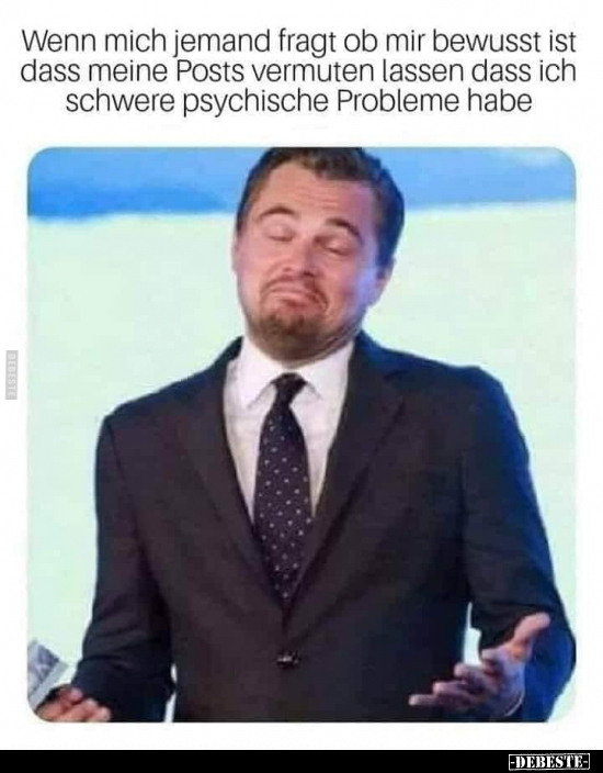 Wenn mich jemand fragt ob mir bewusst ist dass meine Posts..