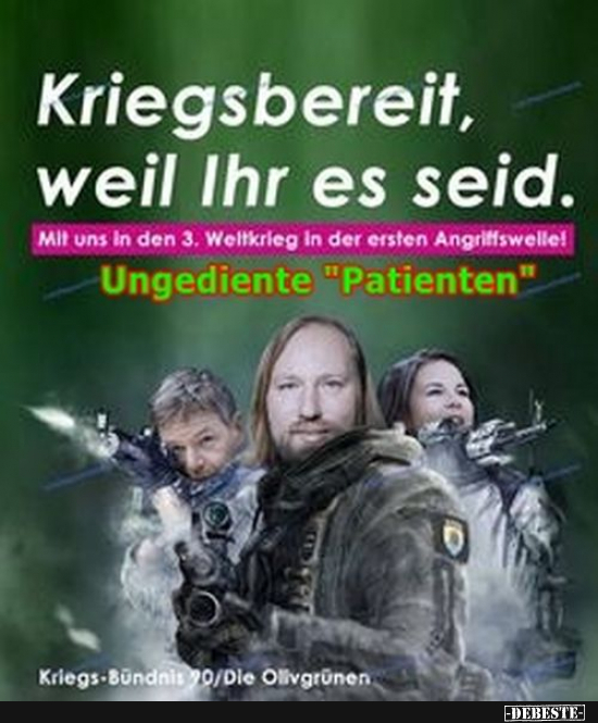 Grüne, Kriegstreiber - Lustige Bilder | DEBESTE.de