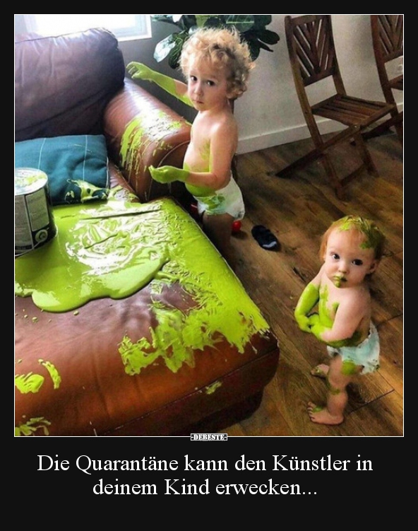 Die Quarantäne kann den Künstler in deinem Kind.. - Lustige Bilder | DEBESTE.de