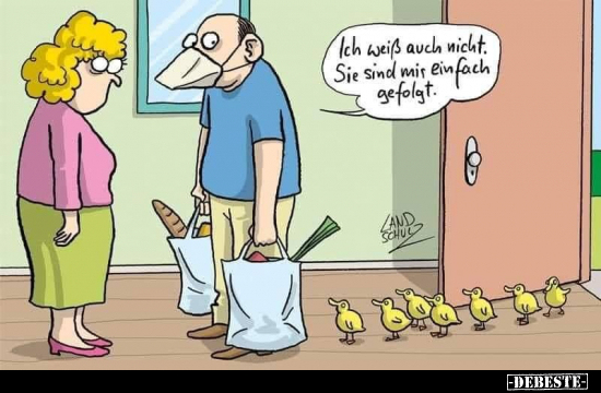 Ich weiß auch nicht. Sie sind mir einfach gefolgt...