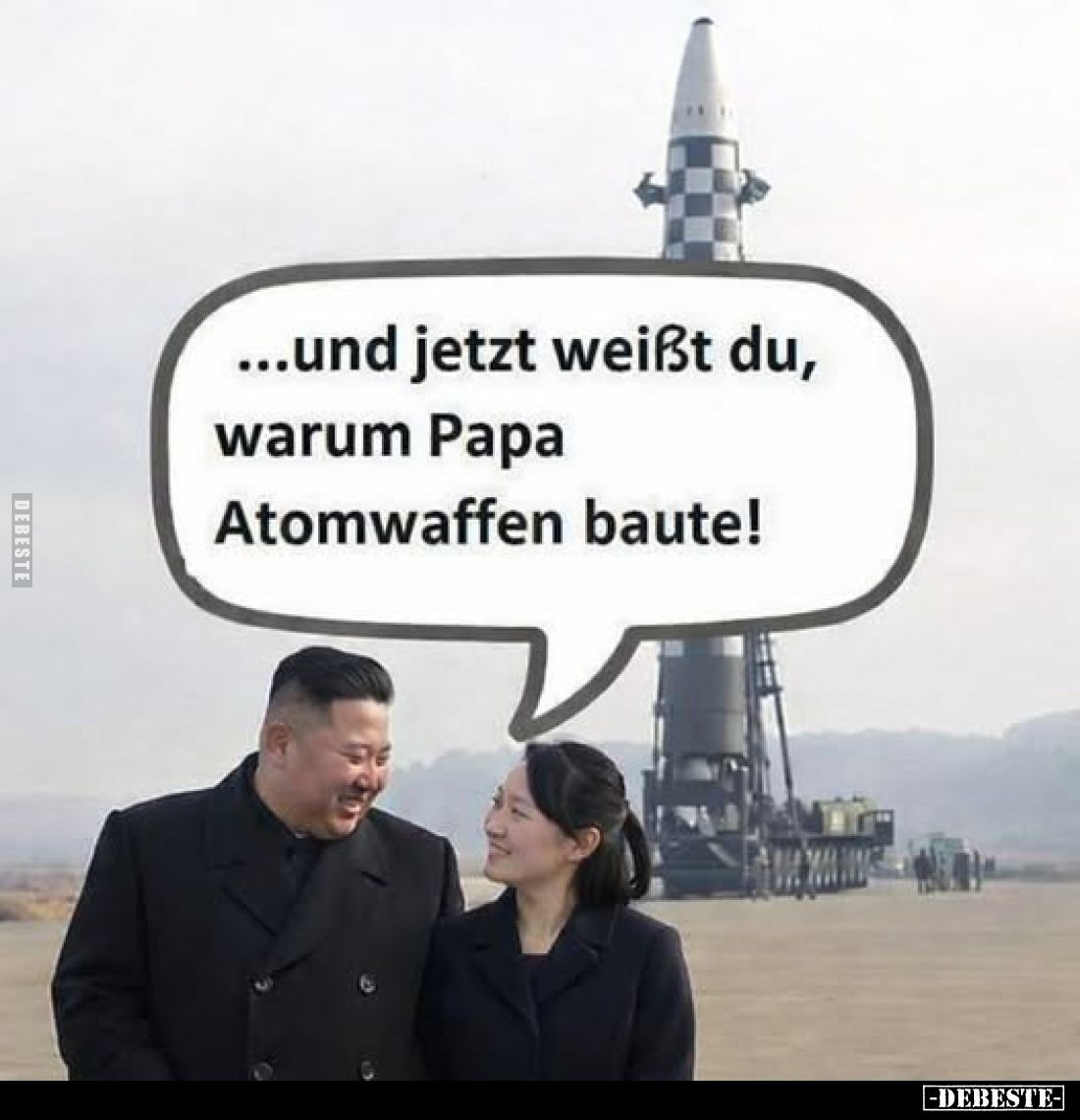 Und jetzt weißt du, warum Papa Atomwaffen baute!