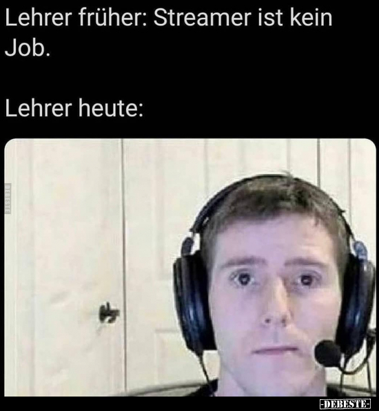 Lehrer früher: Streamer ist kein Job...