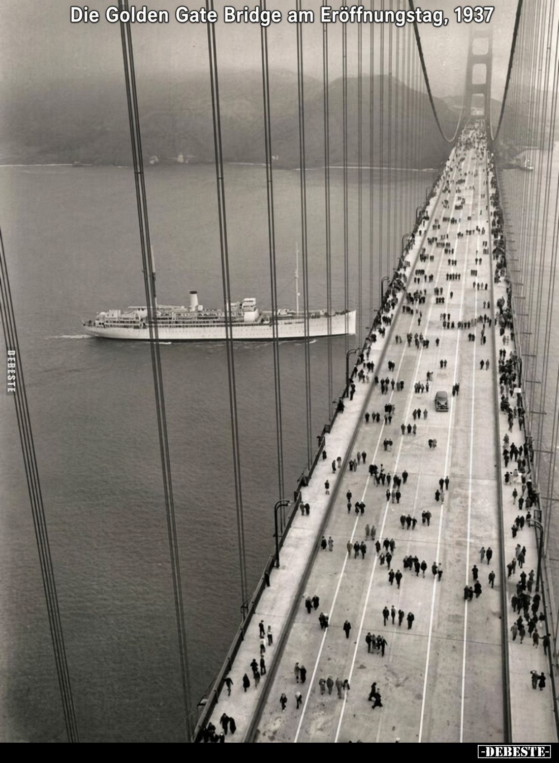 "Die Golden Gate Bridge am Eröffnungstag, 1937"