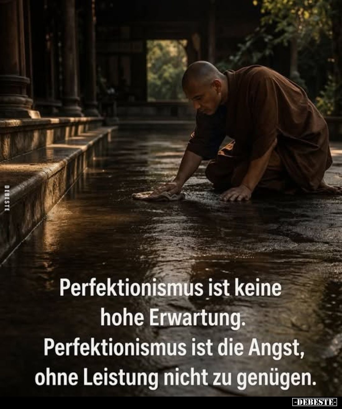 Perfektionismus ist keine hohe Erwartung.
Perfektionismus ist die Angst, ohne Leistung nicht zu genügen.