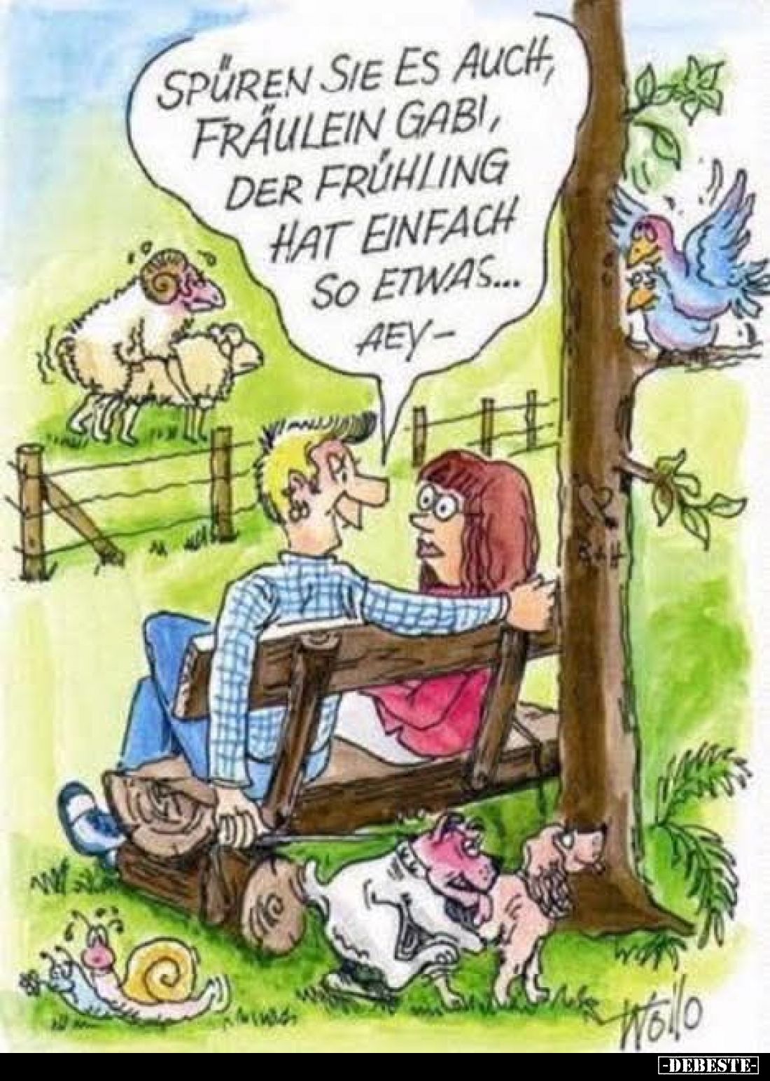 Spüren Sie es auch, Fräulein Gabi, der Frühling hat einfach.. - Lustige Bilder | DEBESTE.de