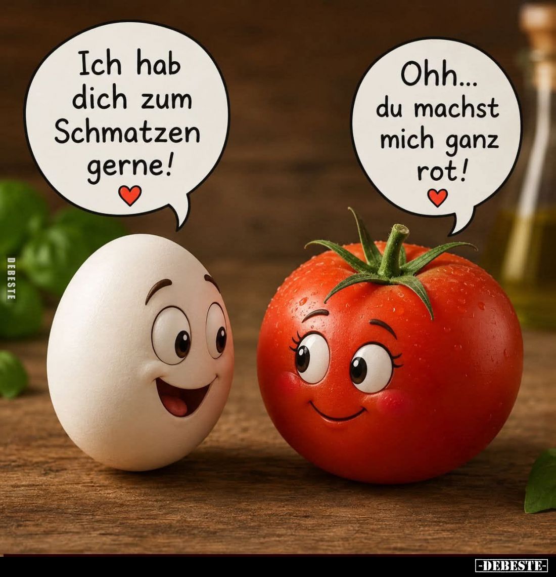 Ich hab dich zum Schmatzen gerne! -
Ohh... du machst mich ganz rot!