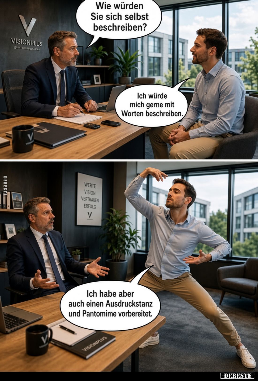 Wie würden Sie sich selbst beschreiben?
-
Ich würde mich gerne mit Worten beschreiben.
-
Ich habe aber auch einen Ausdruc...